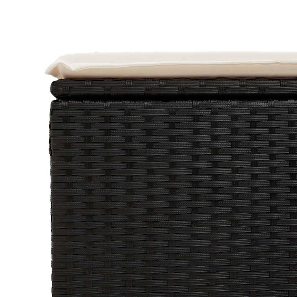8-dijelni set vrtnih sofa od poliratana s jastucima crni bagrem