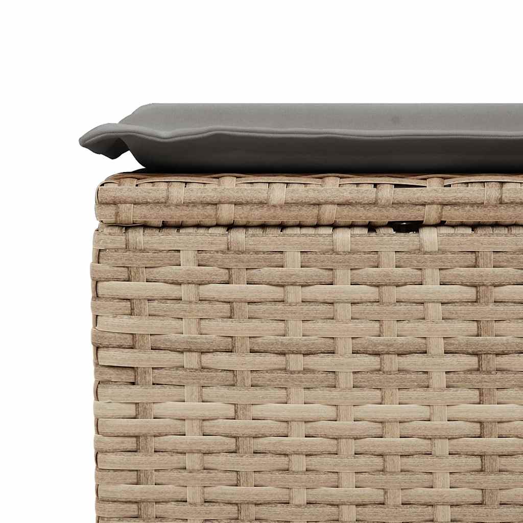 9-dijelni set vrtnih sofa s jastucima bež od poliratana bagrem