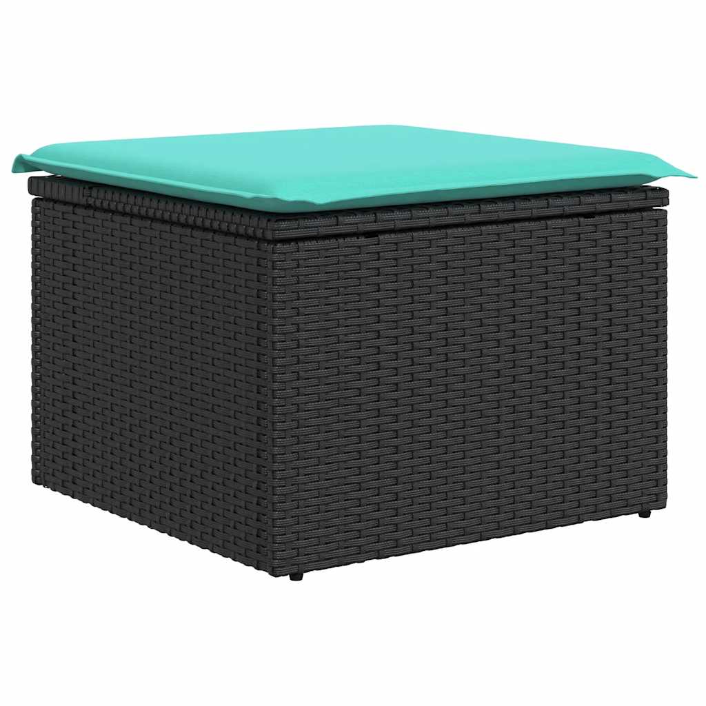8-dijelni set vrtnih sofa od poliratana s jastucima sivi bagrem