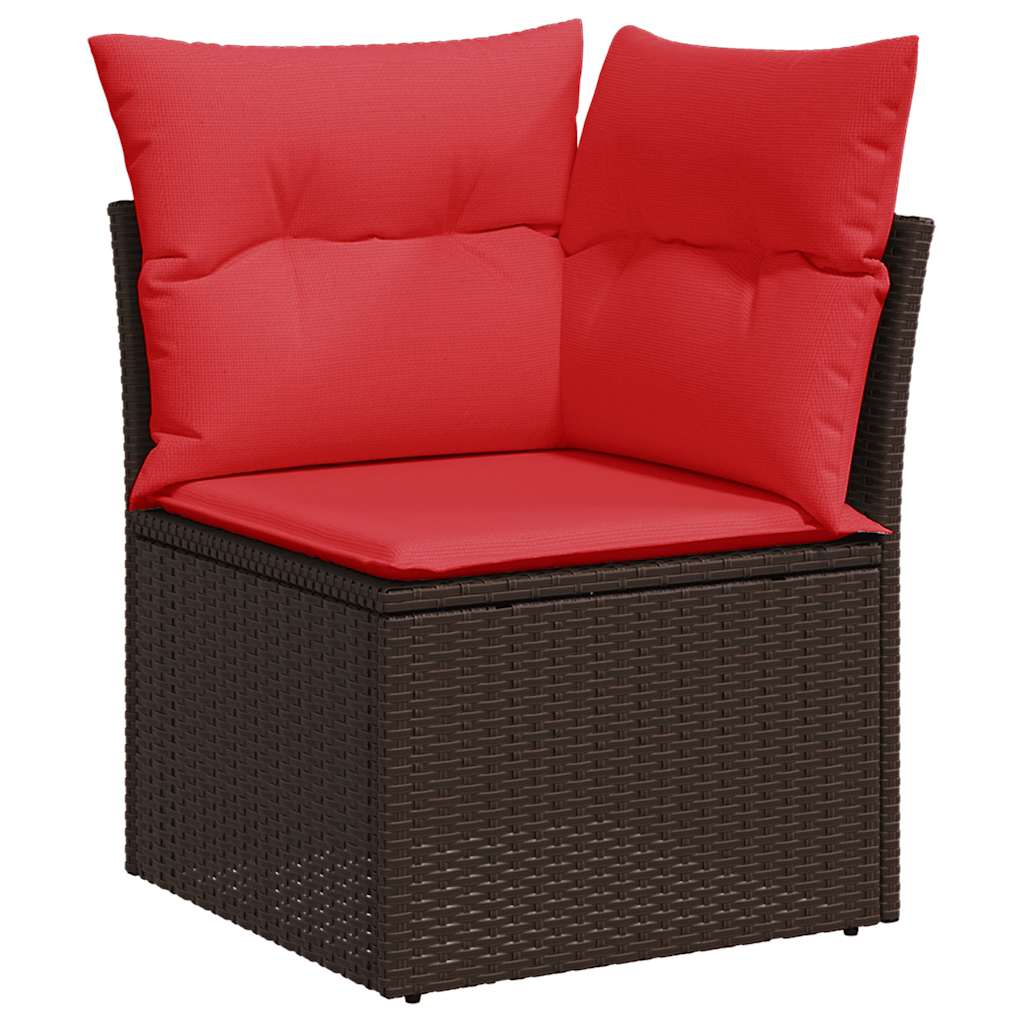 9-dijelni set vrtnih sofa s jastucima crni od poliratana bagrem
