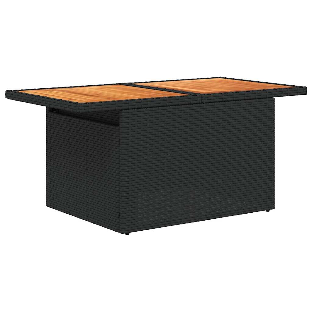 9-dijelni set vrtnih sofa s jastucima crni od poliratana bagrem