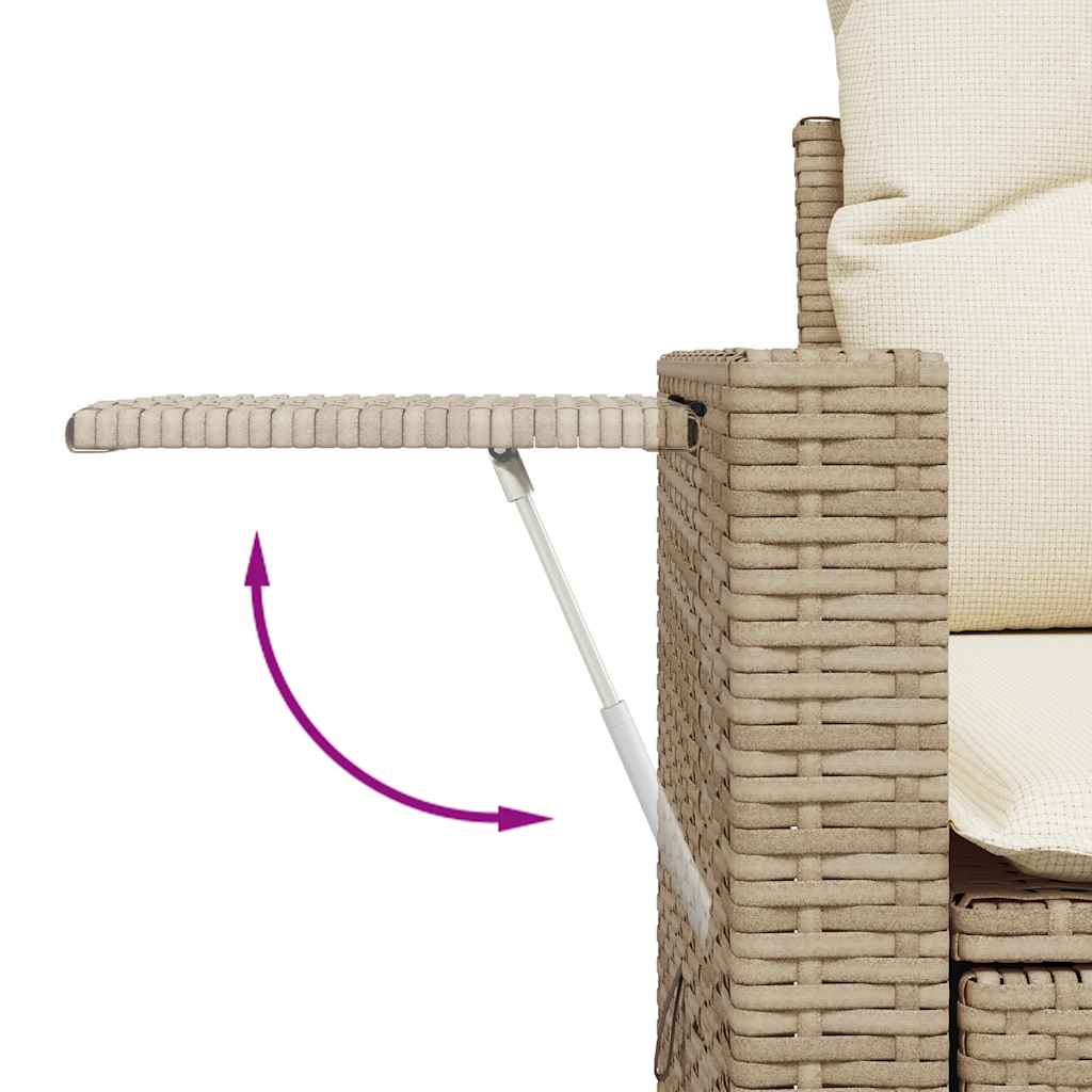 6-dijelni set vrtnih sofa s jastucima bež od poliratana bagrem