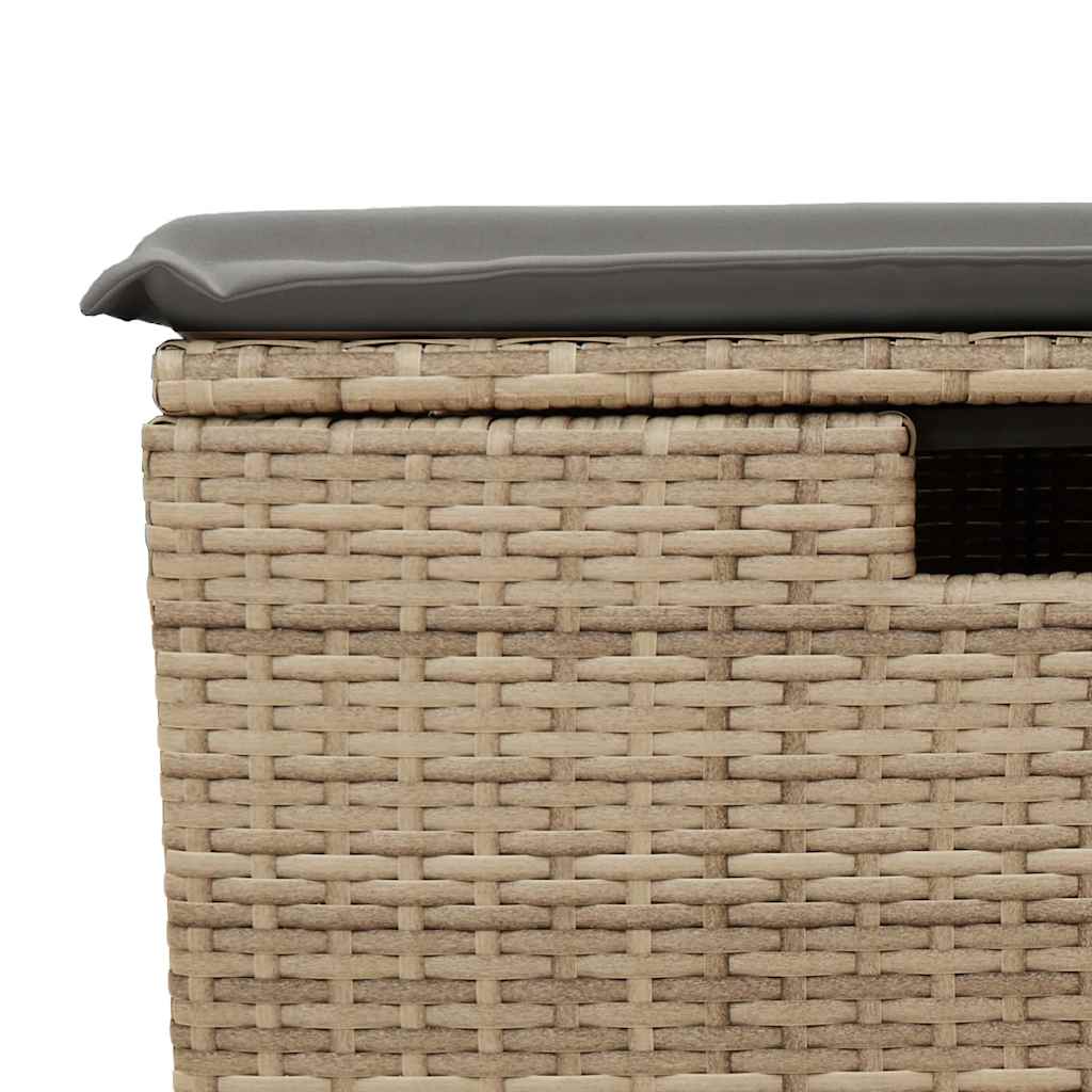 9-dijelni set vrtnih sofa s jastucima bež od poliratana bagrem