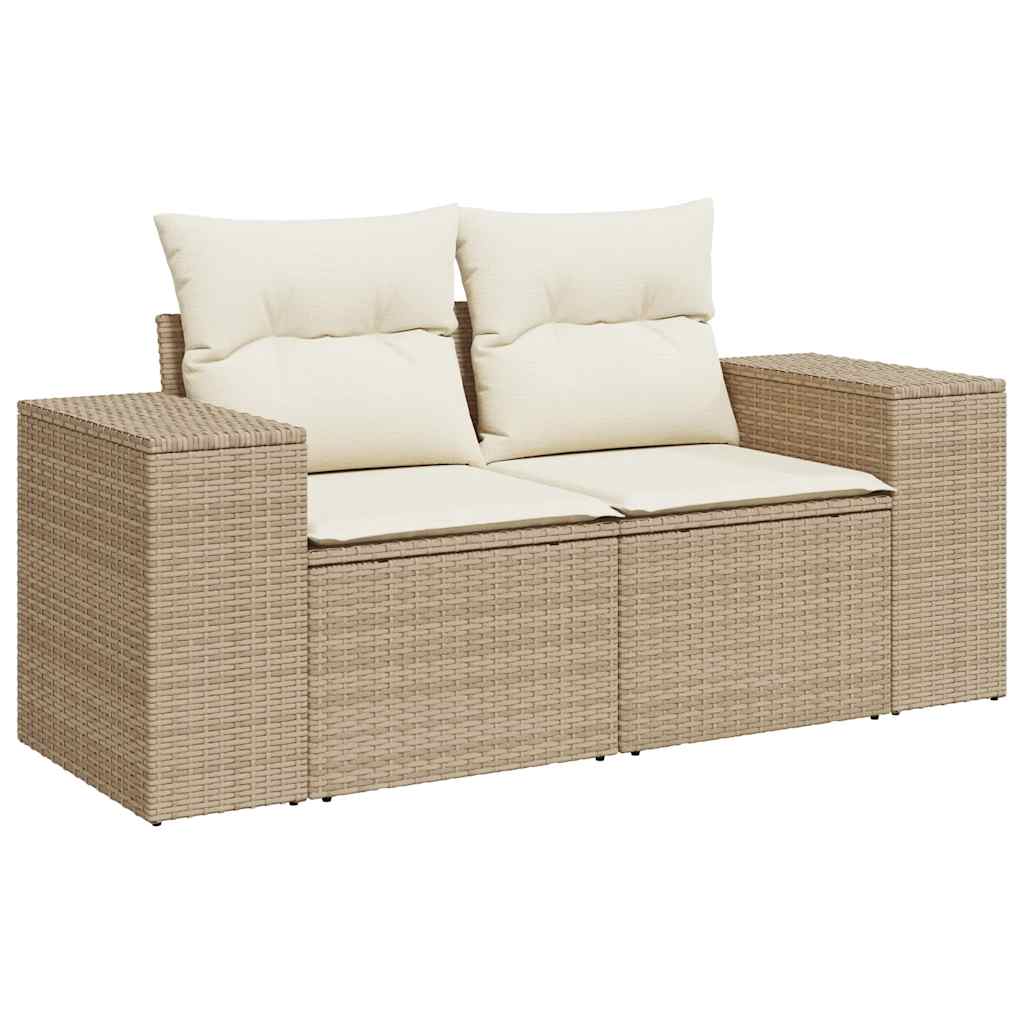 8-dijelni set vrtnih sofa od poliratana s jastucima bež bagrem