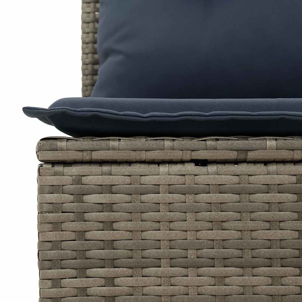 Vrtni set od 7 dijelova s jastucima, smeđi poliratan, akacija