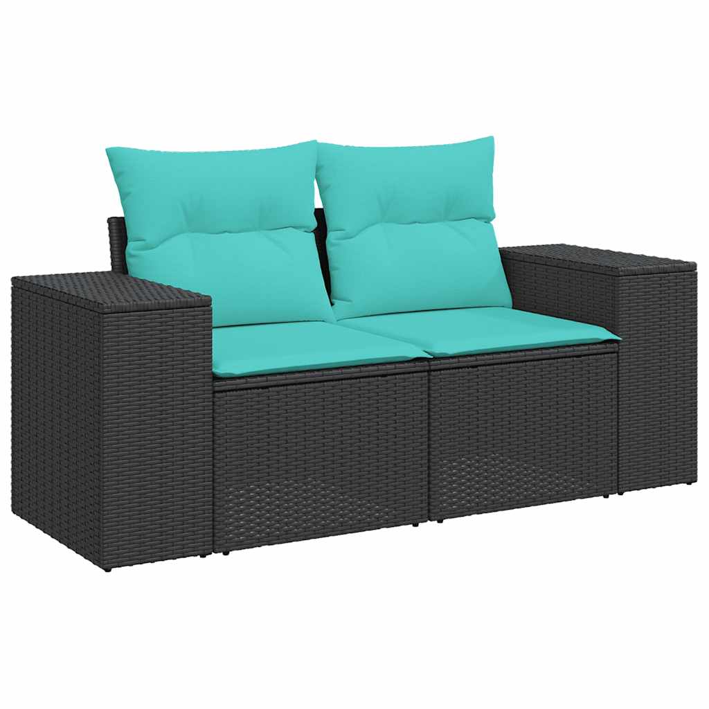 8-dijelni set vrtnih sofa od poliratana s jastucima sivi bagrem