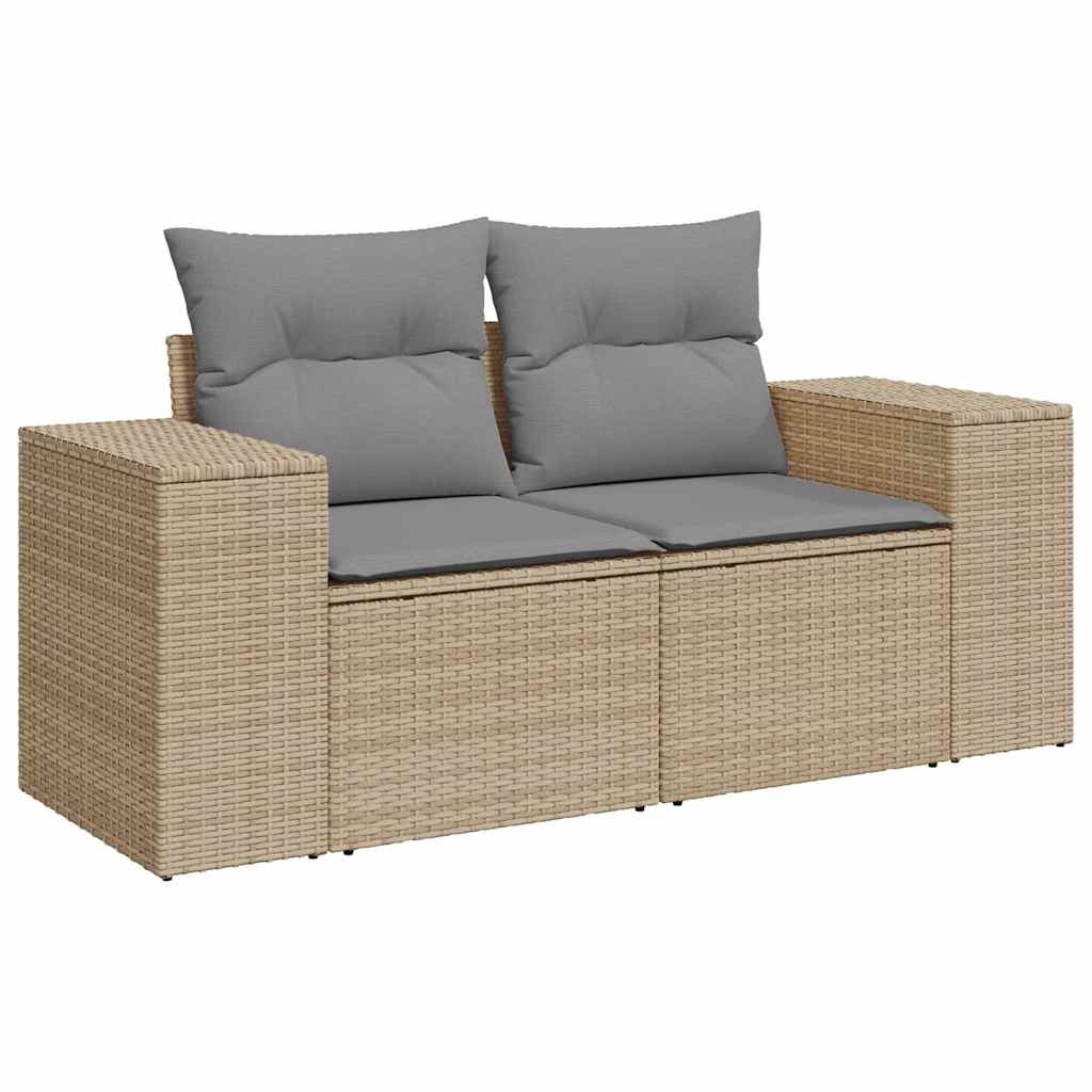 5-dijelni set vrtnih sofa s jastucima poliratan i bagrem bež