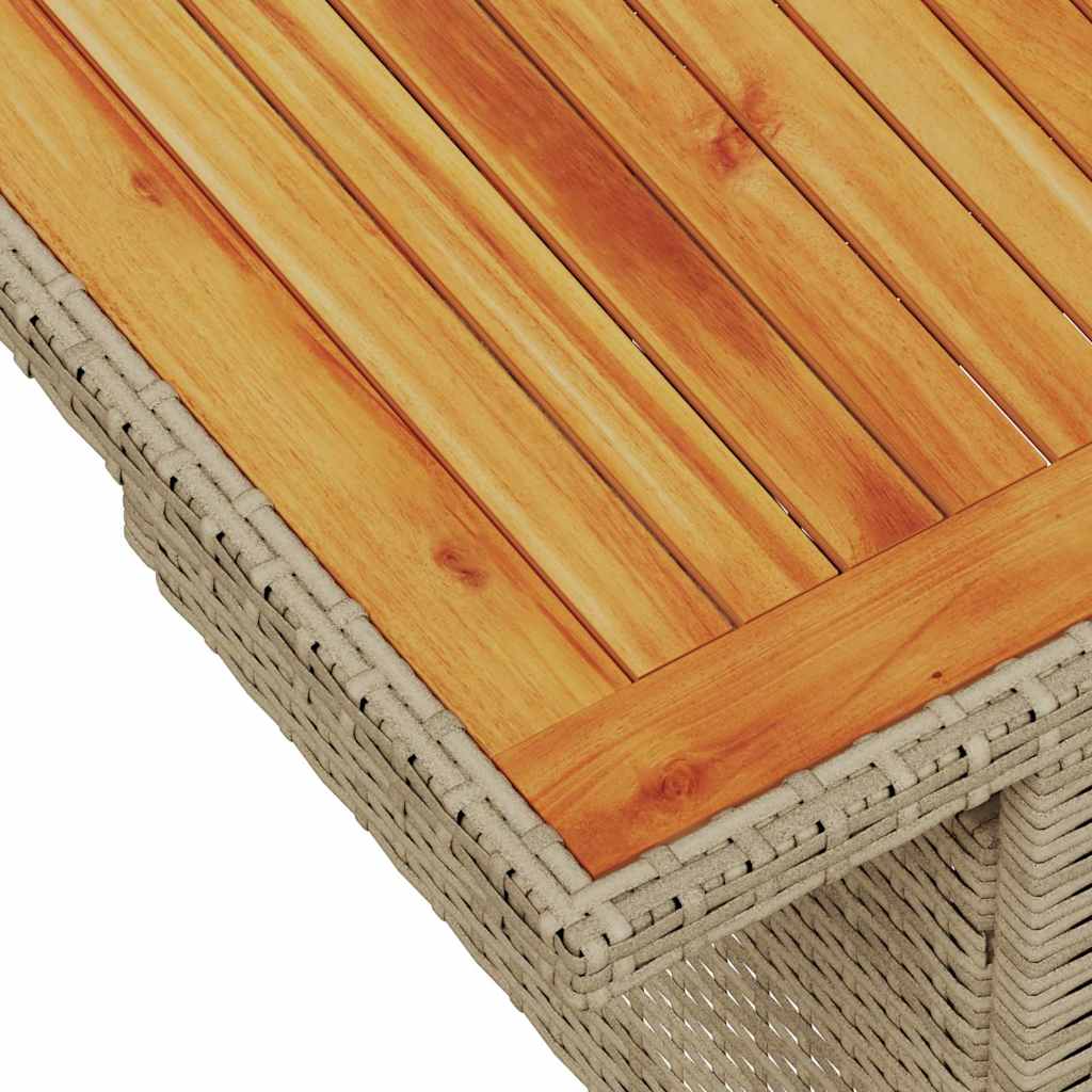 9-dijelni set vrtnih sofa s jastucima bež od poliratana bagrem