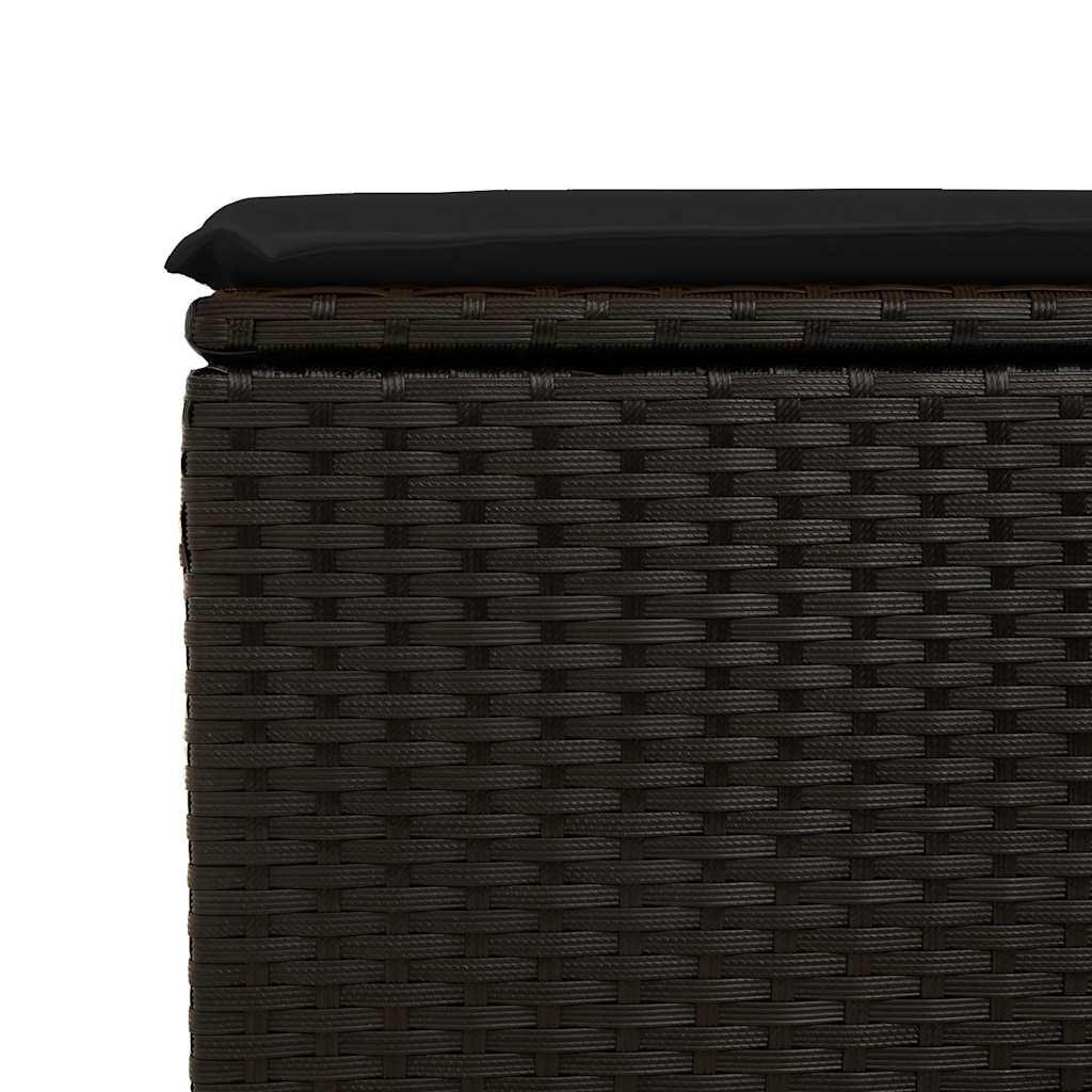 2-dijelni set vrtnih sofa s jastucima crni od poliratana bagrem