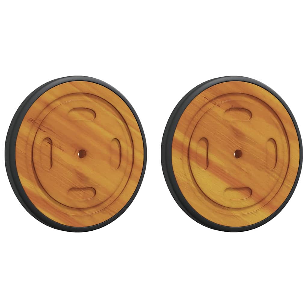 Prostorni kotači s kotačem 2 pcs Smeđa 20.5 x 20.5 x 2 cm