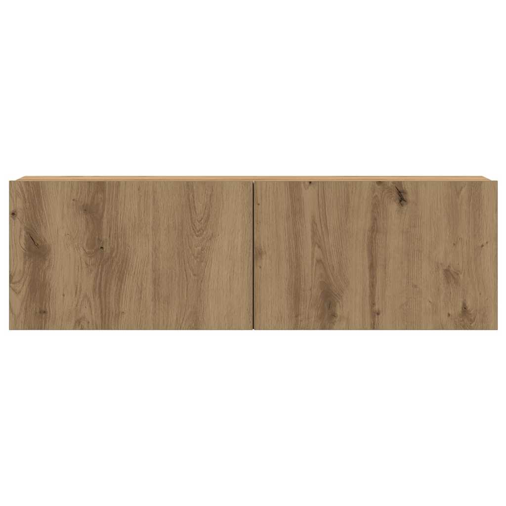Zidni TV ormarić, 4 dijela, Artisan hrast, 100x30x30 cm