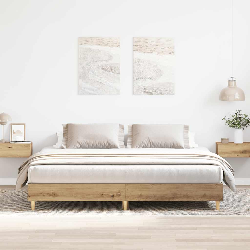 Okvir kreveta bez madraca boja hrasta artisan 180x200 cm