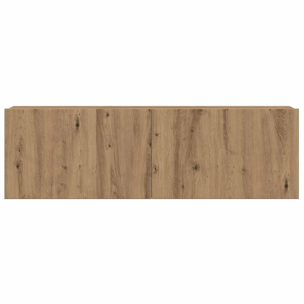 8-dijelni set TV ormarića montiran na zid Artisan Oak