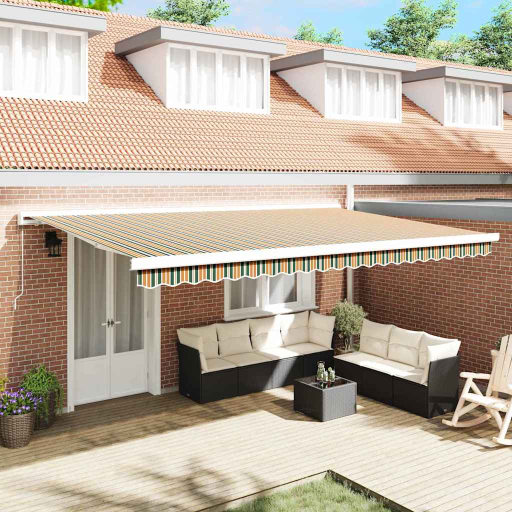 Zamjensko platno za tendu Zelena i žuta 5 x 3 m Poliester
