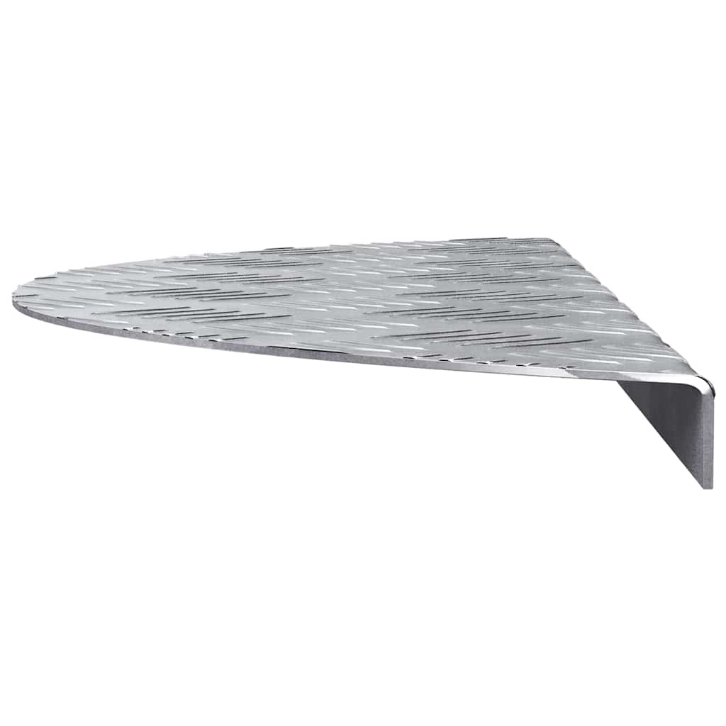 Stepenica Polumjesec 15 pcs Srebrno 60 x 18 x 2,5 cm Aluminij