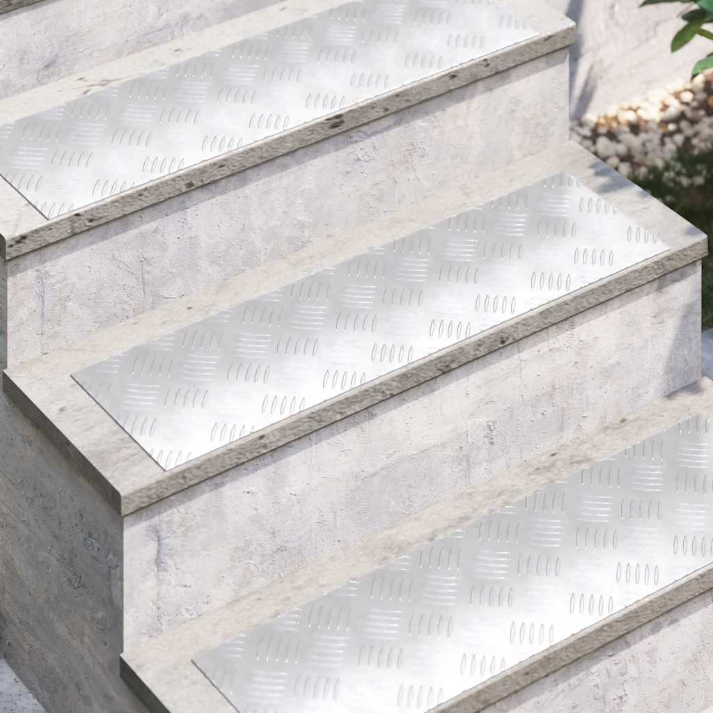 Stepenica Pravokutni 2 pcs Srebrno 70 x 20 cm Aluminij