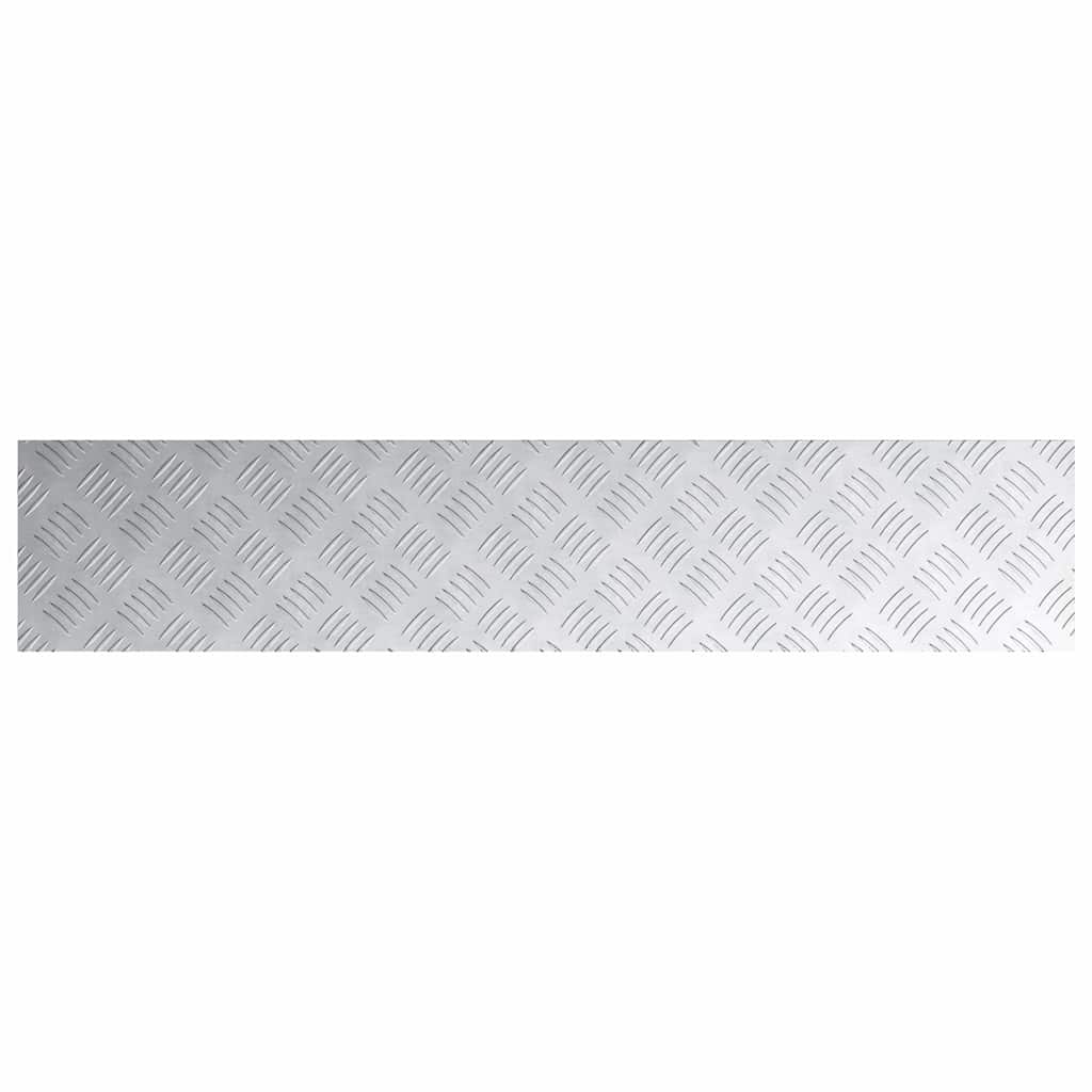 Stepenica Pravokutni 2 pcs Srebrno 100 x 20 cm Aluminij