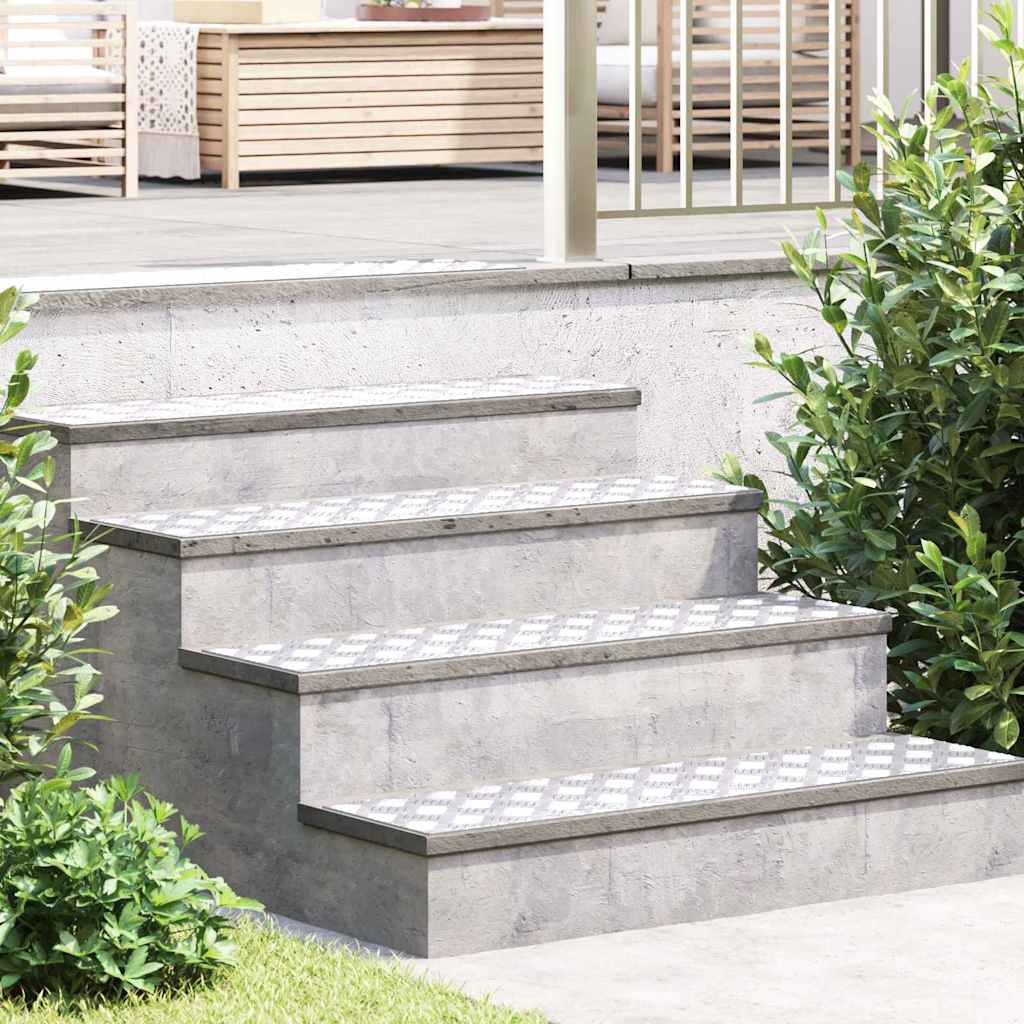 Stepenica Pravokutni 2 pcs Srebrno 100 x 25 cm Aluminij