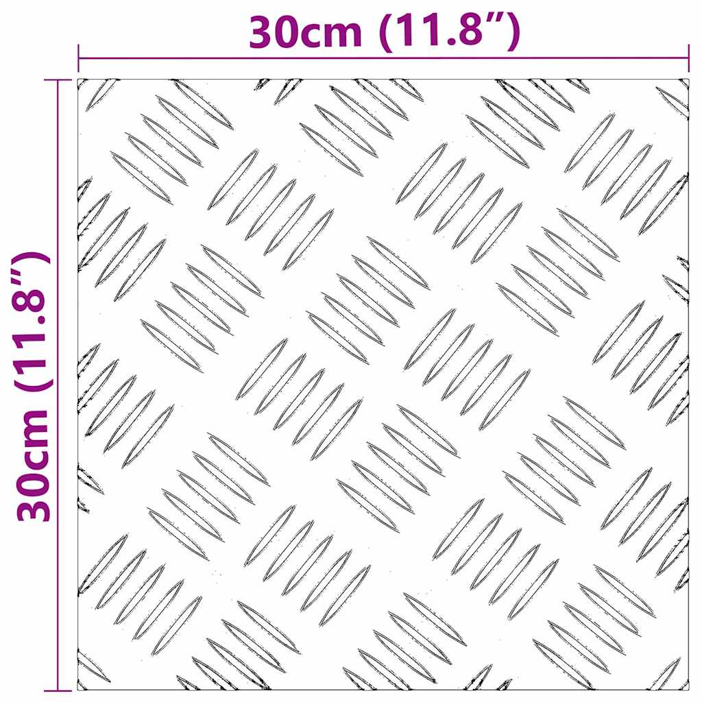 Stepenica Četvrtasti 2 pcs Srebrno 30 x 30 cm Aluminij