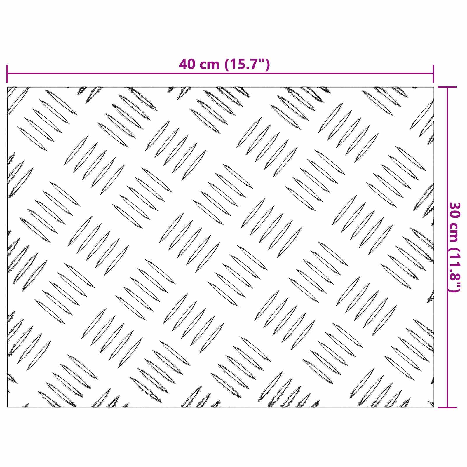 Stepenica Pravokutni 2 pcs Srebrno 40 x 30 cm Aluminij
