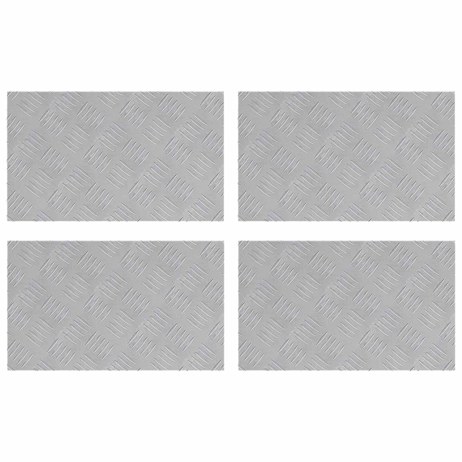 Stepenica Pravokutni 4 pcs Srebrno 50 x 30 cm Aluminij