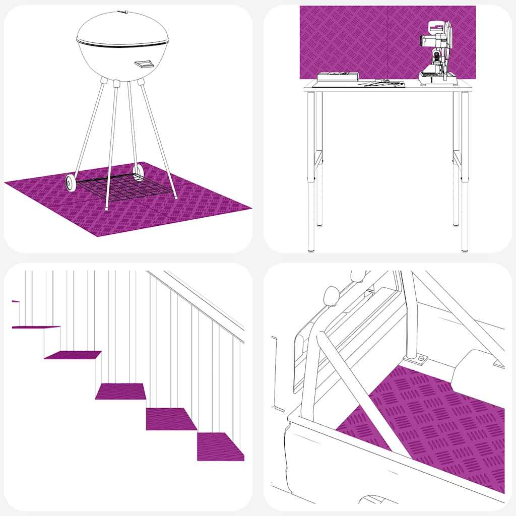 Stepenica Pravokutni 2 pcs Srebrno 70 x 30 cm Aluminij