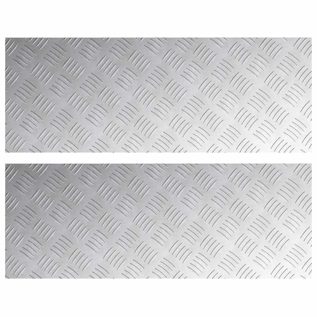 Stepenica Pravokutni 2 pcs Srebrno 80 x 30 cm Aluminij