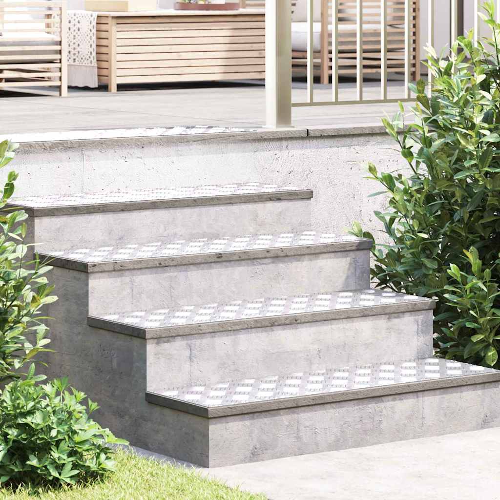 Stepenica Pravokutni 2 pcs Srebrno 100 x 30 cm Aluminij