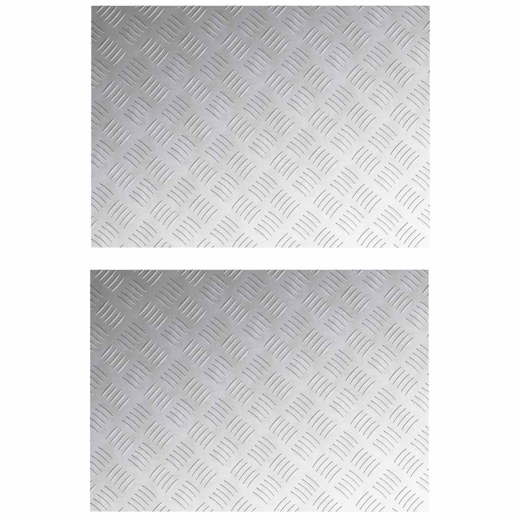 Stepenica Pravokutni 2 pcs Srebrno 70 x 50 cm Aluminij