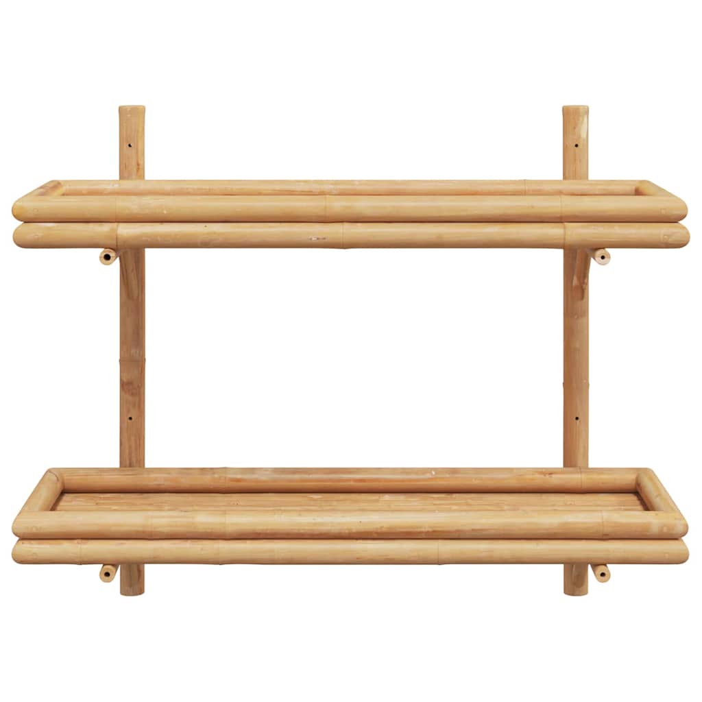 Polica na zidu s policom Zidne Smeđa 75 x 26 x 60 cm bambus