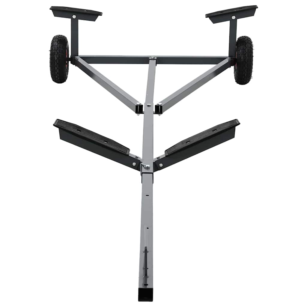 Prikolica za čamce Srebrno 302 x 107 x 42 cm Čelik