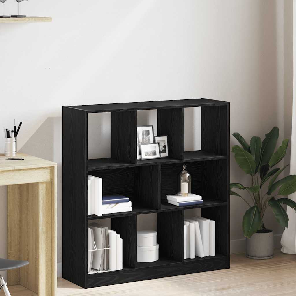 Ormar za knjige crni hrast 97,5x29,5x100 cm konstruirano drvo
