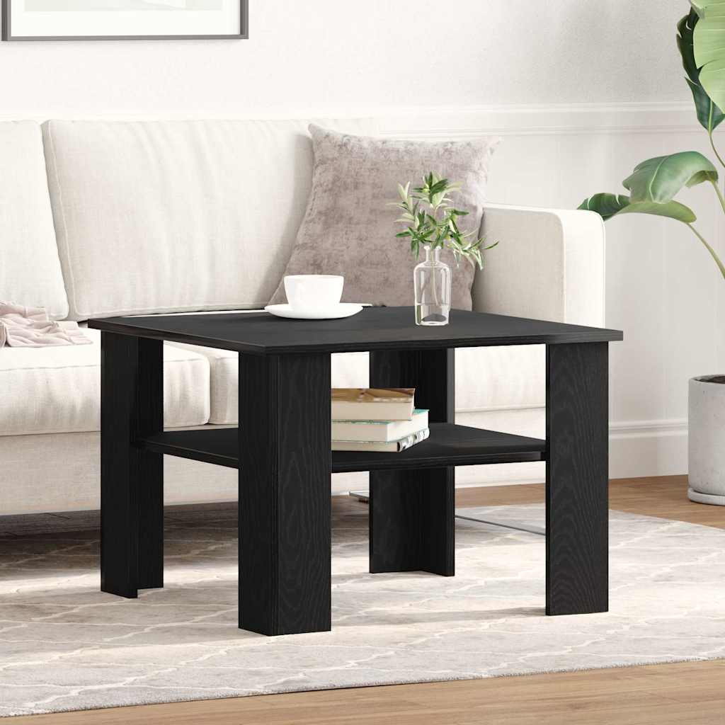 Kava Stol Crni hrast 60 x 60 x 42 cm Konstruirano drvo