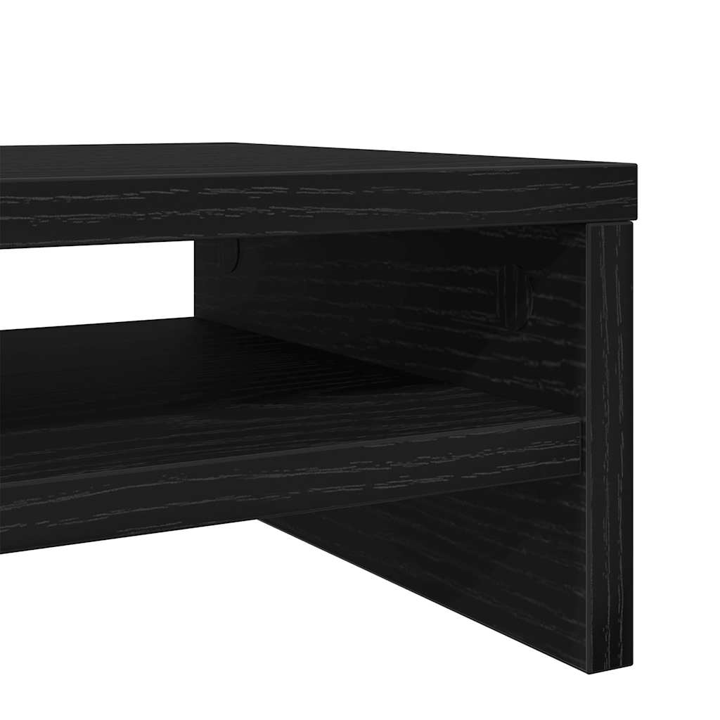 Stalak za monitor Crni hrast 42x24x13 cm Konstruirano drvo