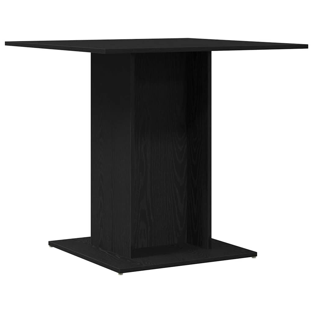 Blagovaonski stol Crni hrast 80x80x75 cm Inženirsko drvo