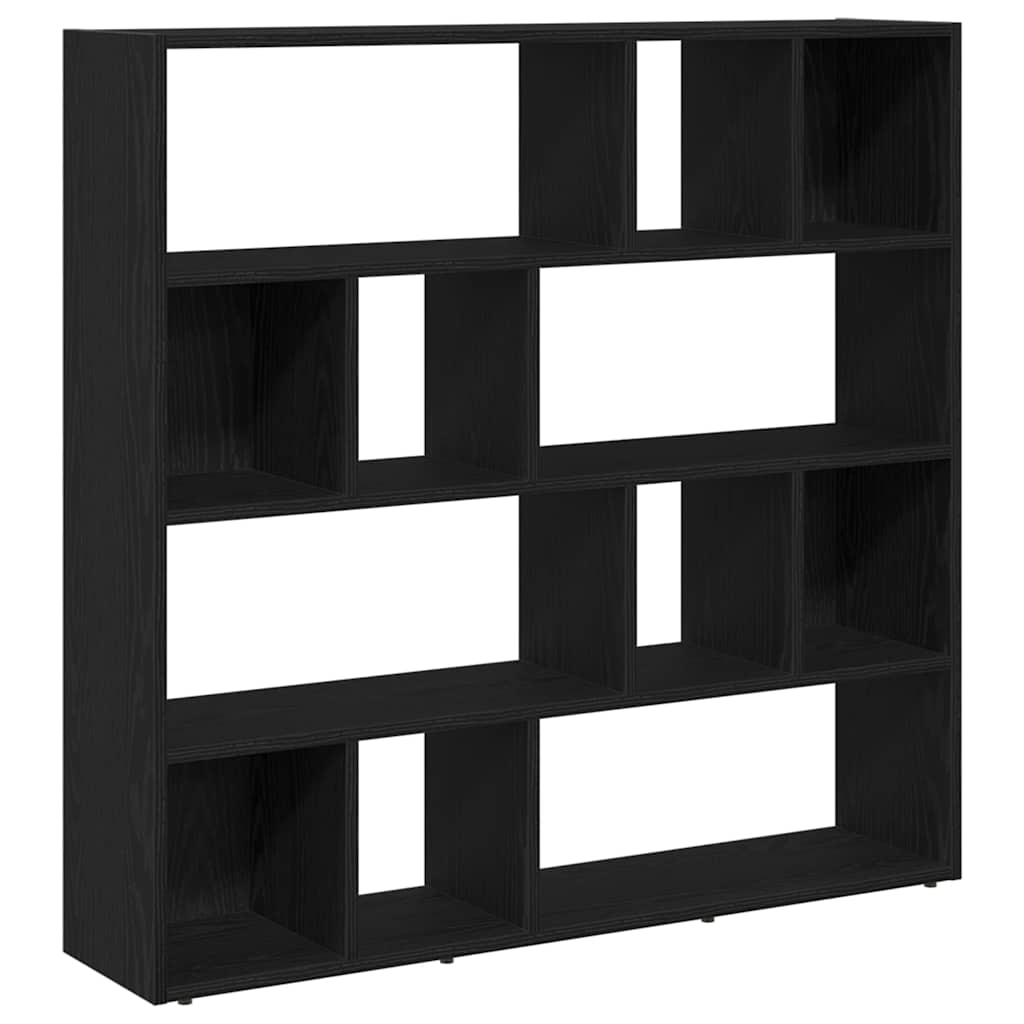 Ormarić za knjige/Pregrada za sobu crni hrast 105x24x102 cm