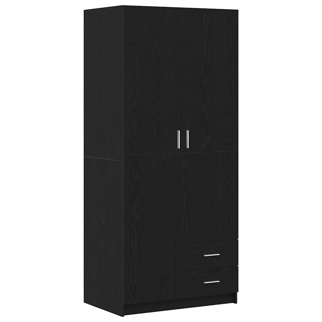 Ormarić s vratima Crni hrast 80 x 52 x 180 cm Konstruirano drvo