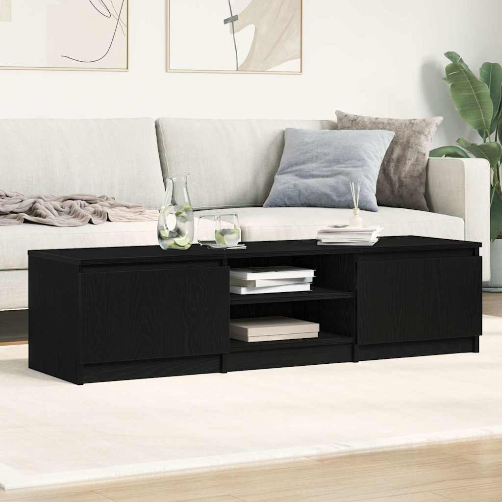 TV ormarić crni hrast 140x40x36 cm inženjerski drvo