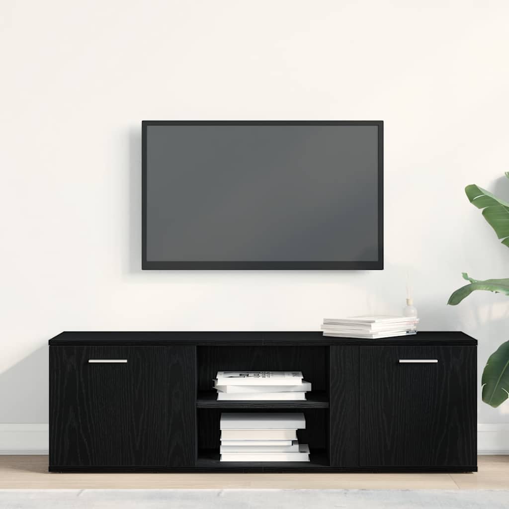 TV ormarić crni hrast 120x34x37 cm inženjerski drvo