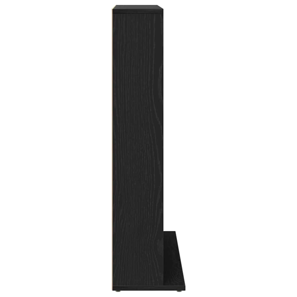 Ormarić za CD-ove crni hrast 100x23x89,5 cm inženjerski drvo