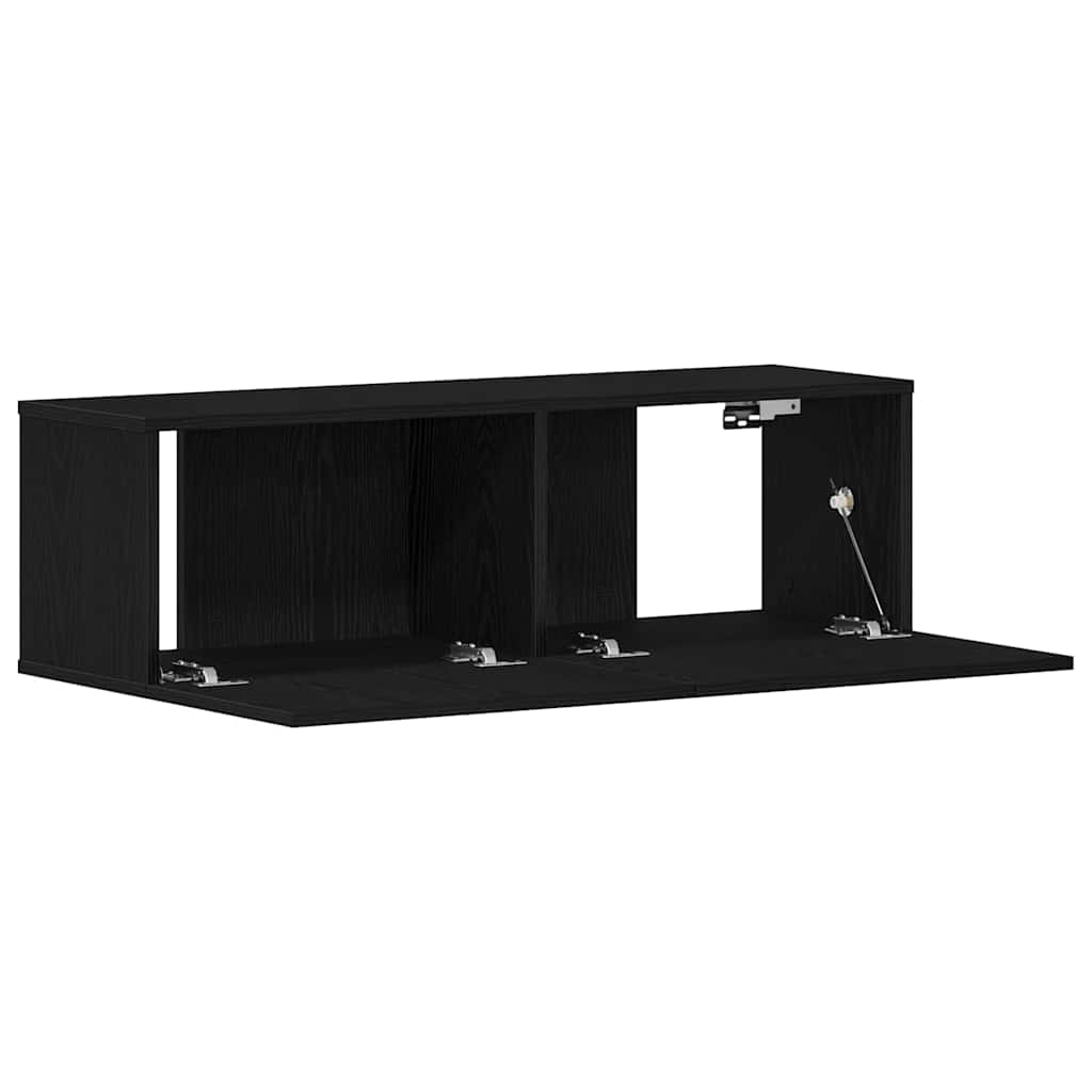 TV ormar Zidne Crni hrast 100 x 30 x 30 cm Konstruirano drvo