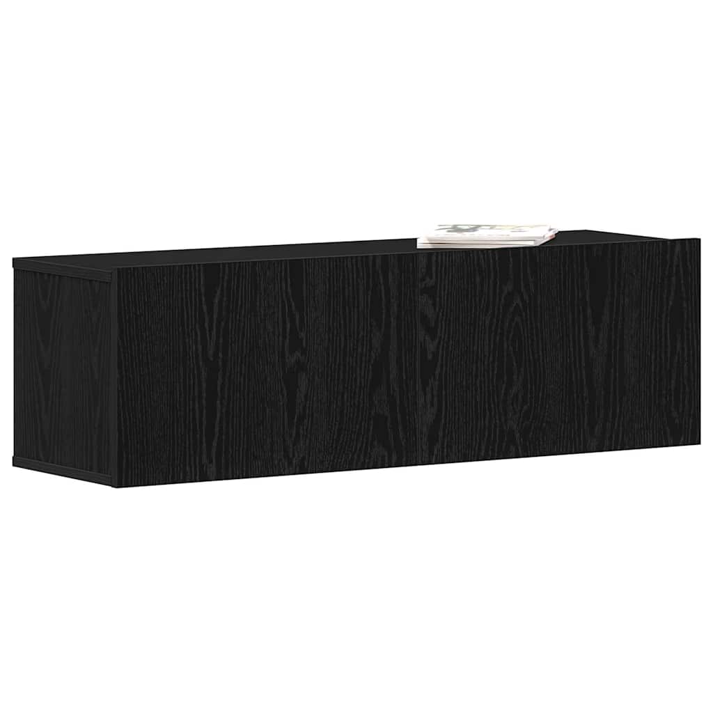 TV ormar Zidne Crni hrast 100 x 30 x 30 cm Konstruirano drvo
