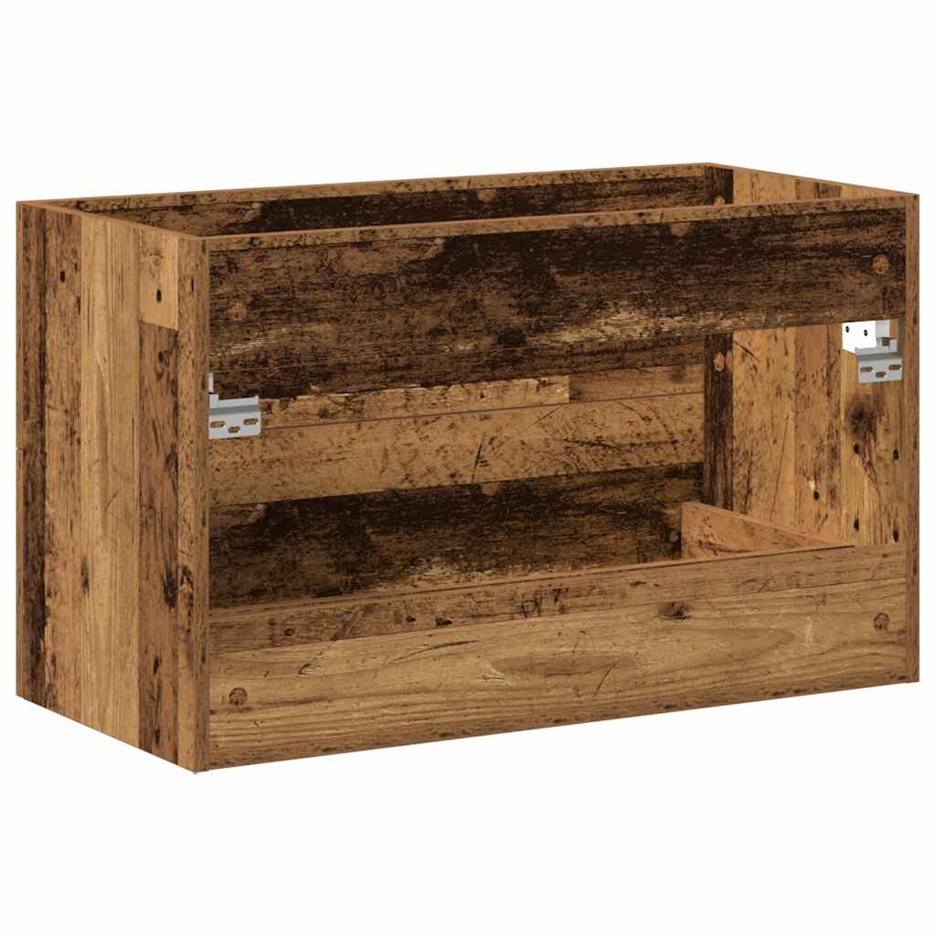 Ormarić za umivaonik u kupaonici, staro drvo, 80 x 38,5 x 48 cm, inženjerski drvo