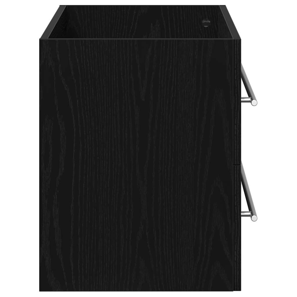 Ormarić za umivaonik u kupaonici crni hrast 100x38,5x48 cm inženjerski drvo