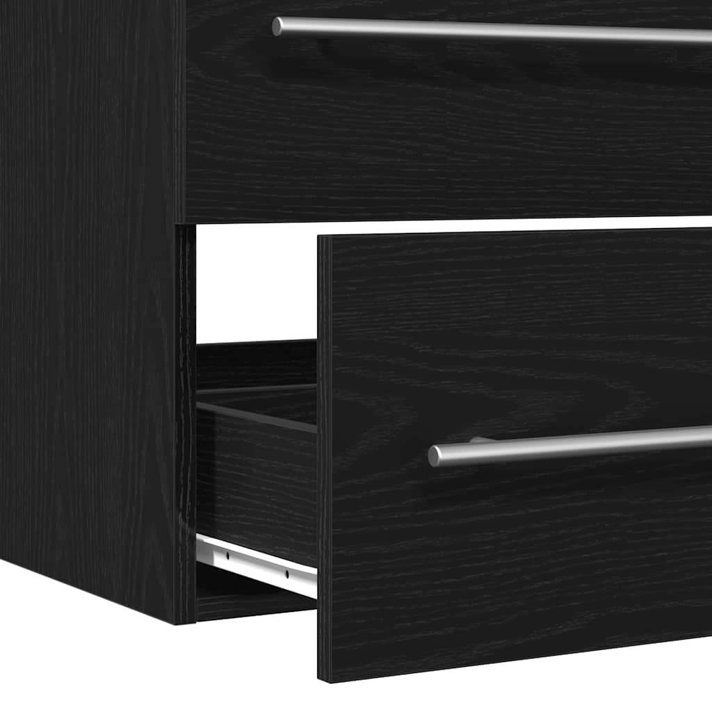 Ormarić za umivaonik u kupaonici crni hrast 100x38,5x48 cm inženjerski drvo