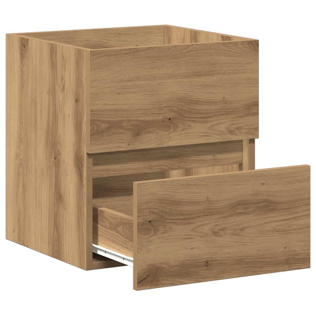 Ormarić za umivaonik u kupaonici Artisan hrast 41x38,5x45 cm Konstruirano drvo