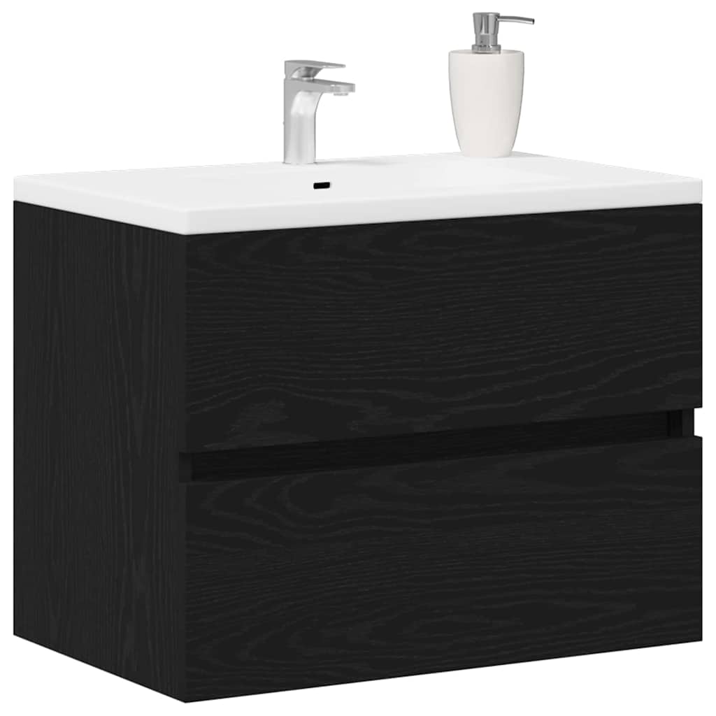 Kupaonski ormarić za sudoper Crni hrast 60 x 38,5 x 45 cm