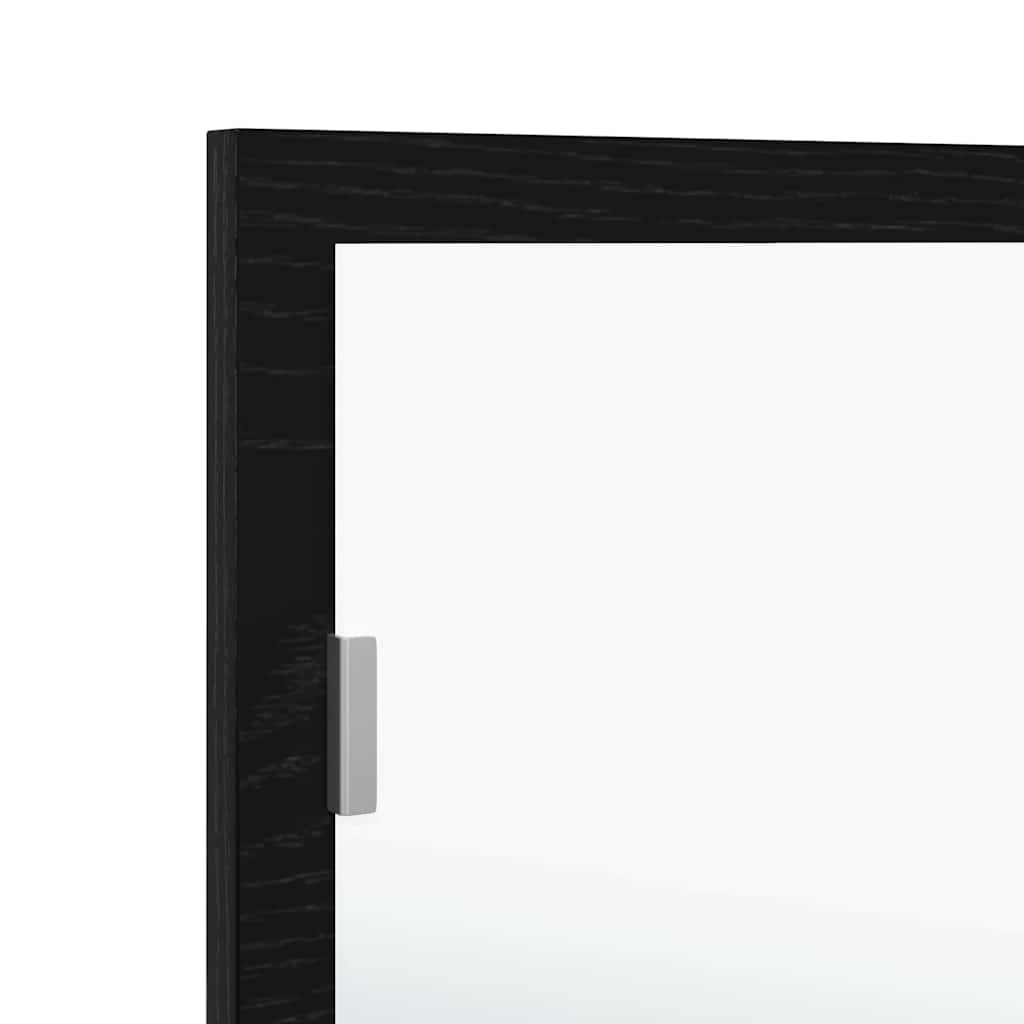 LED kupaonsko ogledalo Zidne Crni hrast 100 x 8,5 x 37 cm Stakl