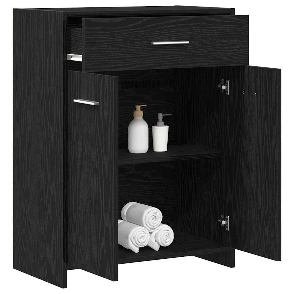 Kupaonski ormar Crni hrast 60 x 33 x 80 cm Konstruirano drvo