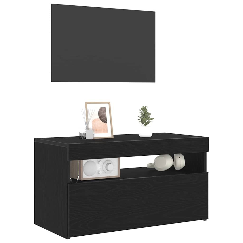 TV ormar Crni hrast 75 x 35 x 40 cm Konstruirano drvo